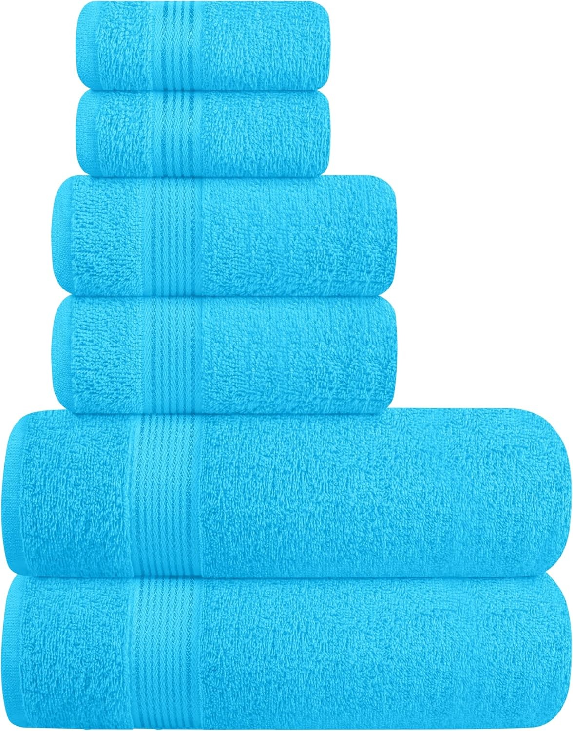 Belizzi Home Ultra Soft 6 Pack Cotton Towel Set, 12