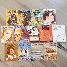 13 Vintage How to Draw Oversized Paperback Books Walter T Foster Anatomy Animals