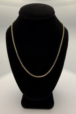 14 K Zopfkette Gold Halskette. 20 Zoll (Gesamtgewicht 1,5g)