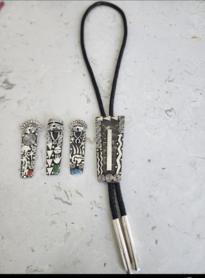 Alex Sanchez 3 An One Bolo Tie Very Unique Rare Find.