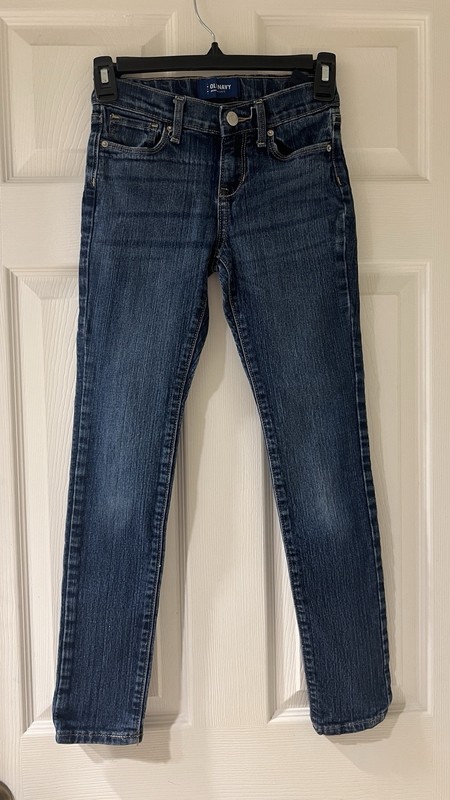 Old Navy Skinny Jeans Girls Size 10 Dark Blue Wash/Adjustable