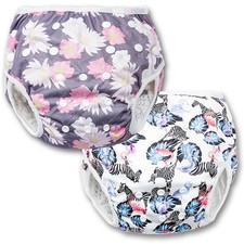 Reusable Swim Diaper 2pcs Size Adjustable Reusable Swim Diapers 6-12 Months N...