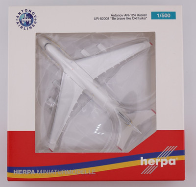 Herpa Antonov Airlines Antonov AN-124 Model - Okhtyrka - 1:500 - 526777-005