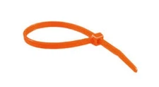 4", 18 lb. Orange Cable Ties - (pack of 100)