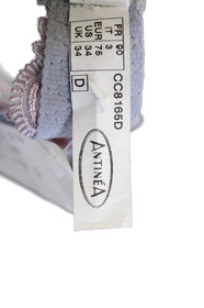 Lise Charmel Womens Floral Lace Detail Sheer Underwire Band Bra Gray Size 34D