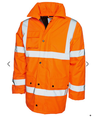 Sicherheitsparka von Uneek UC803 Hi Vis Farbe:Orange - Größe:XXL-INKL. 2xMützen