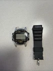 Vtg Timex Atlantis 100 Watch Men 40mm Indiglo Black Silver Tone Black Untested