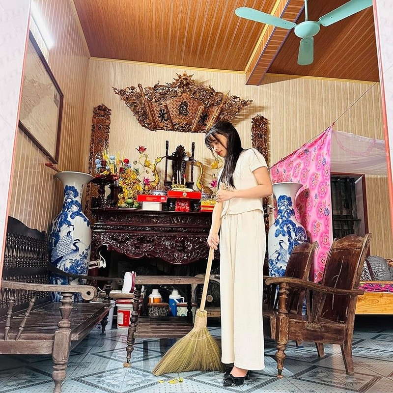 Handmade Natural Grass Broom Set W/ Dustpan Indoor Outdoor Family Cleaning New