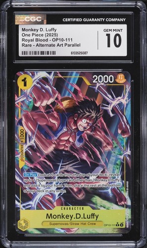 Monkey.D.Luffy (Parallel) graded CGC 10 for sale on eBay