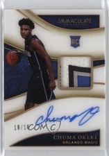 2019-20 Panini Immaculate Rookie Gold 10/10 Chuma Okeke #131 Patch Auto 01su
