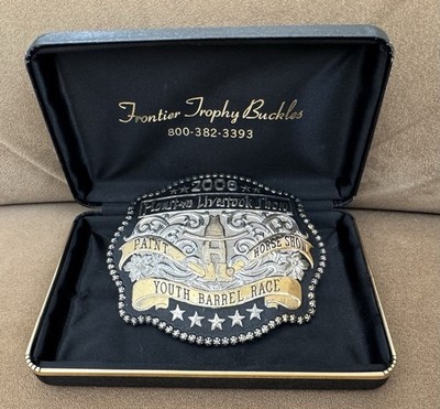 Vintage 2006 Houston Livestock Show & Rodeo Paint Horse GIST Trophy Belt Buckle