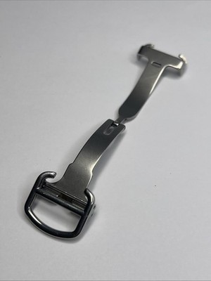 Cartier Polished Steel 18mm Deployant Clasp For Foldover Strap
