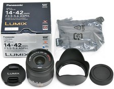 Unused Panasonic Lumix G Vario 14-42mm f/3.5-5.6 Mega OIS Micro Four Thirds lens