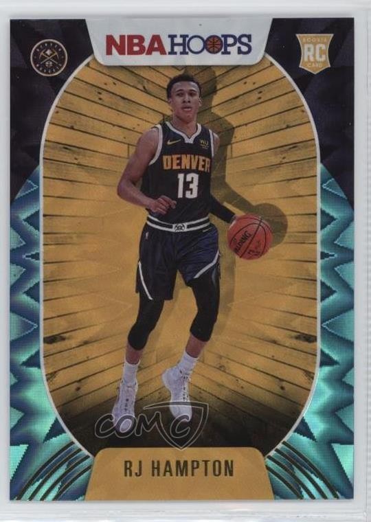 2020-21 Panini NBA Hoops Teal Explosion RJ Hampton #239 Rookie RC 2r7