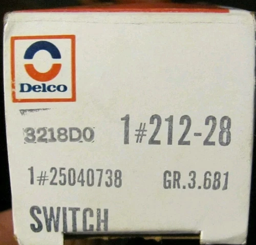 NOS GM 25040738 Delco 212-28 Air Cleaner Intake Scoop Door Switch 1984-86 Buick