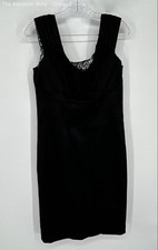Jax Womens Black Sleeveless Scoop Neck Knee Length Pullover Tank Dress Size 10