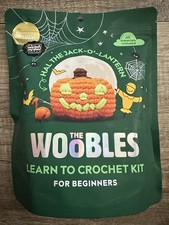 The WOOBLES Crochet Kit - HAL The Jack-O  -Lantern - Beginner Glow Yarn Unopened
