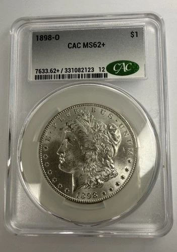 1898-O CACG MS62+ Morgan Silver Dollar New Orleans Mint