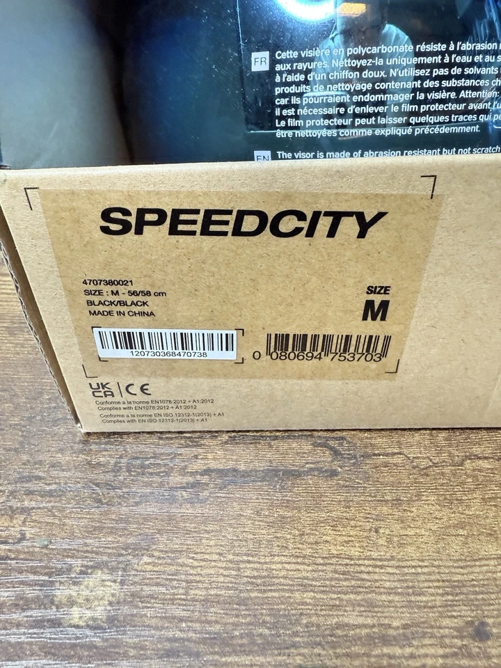 MAVIC Casco de Bicicleta Velocidad Ciudad Talla Mediana Con Visera Color Negro Manera NUEVO Foto 2 de 3