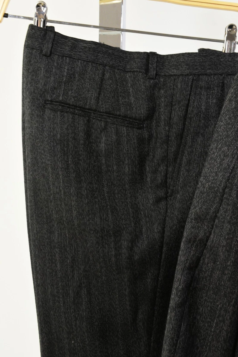 80s Vintage Gray Pinstripe Double Breasted Suit Mens 40L Pleated