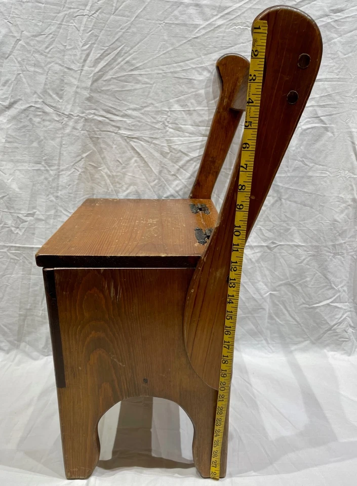 Libros/actividades para niños de madera maciza hechos a mano de colección raros con banco de almacenamiento  Foto 3 de 4