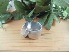 5 ea - 1 oz Deep Metal Tin Container with Lid - Great for Crafts and Storage