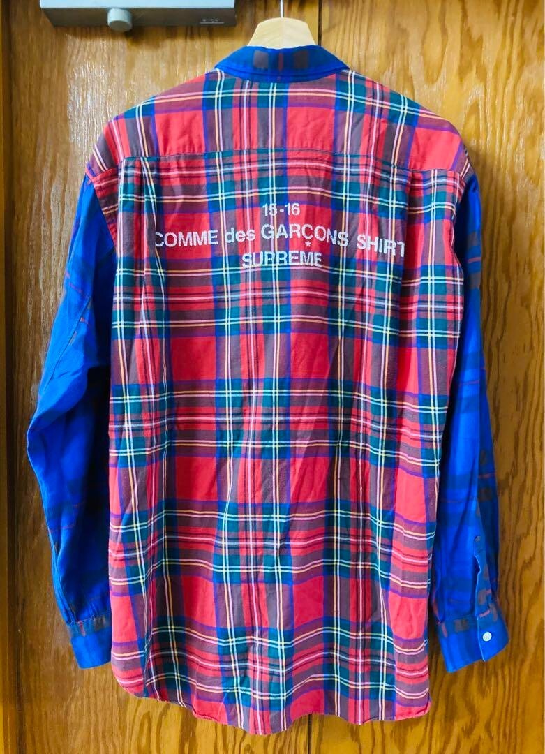 Supreme x COMME des GARCONS Checked Long Sleeve Cotton Shirt Supreme x COMME des GARCONS Checked Long Sleeve Cotton Shirt