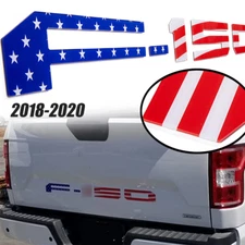 For 2018-2020 F-150 Rear Tailgate Letter Inserts with Full Color American Flag