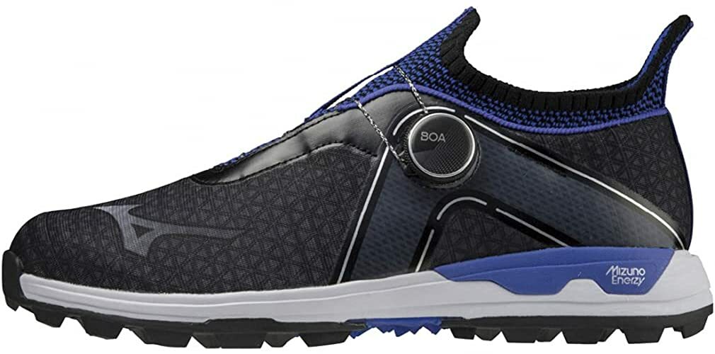 シューズ MIZUNO - WAVE HAZARD BOA 51GM2170 09 BK/HBL 29.0 MIZUNO Golf Shoes WAVE HAZARD BOA WIDE 51GM2170 Black Blue