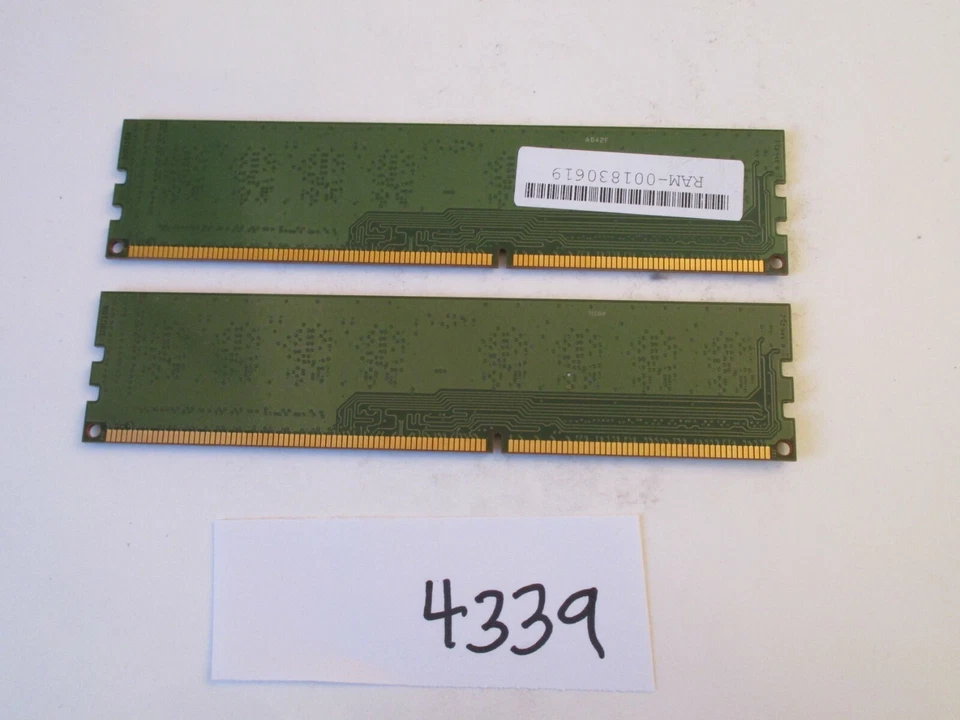 Crucial 2x2Gb=4Gb PC3-10600 1333Mhz DDR3 Desktop Memory RAM (4339) - Image 2 of 2