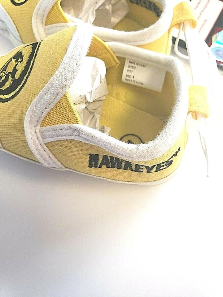 Baby Cloth Slip-on Infant Shoes Iowa Hawkeyes NCAA Logo Campus Footnotes - Image 3 of 4