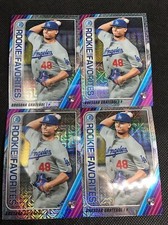 2020 Bowman Chrome Brusdar Graterol RC ROY Favorites Mojo Refractor: Lot of 4