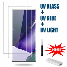 1/2pcs For Samsung Galaxy Note20/Ultra Liquid UV Tempered Glass Screen Protector