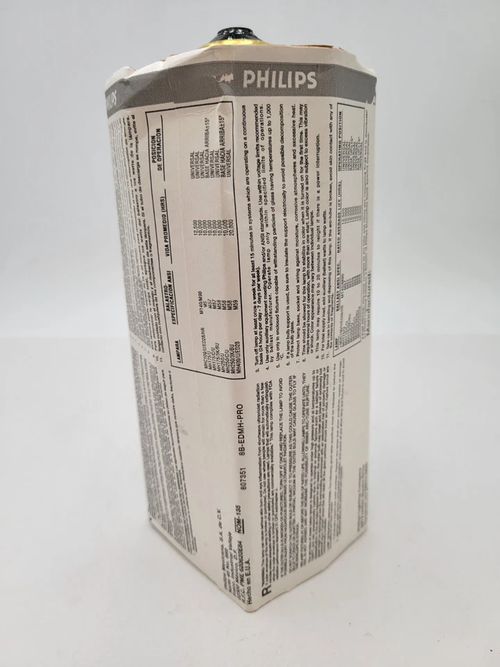 4PC Philips 27484-5 Metal Halide HID Light Lamp Bulb Clear 4000K ED28 250 Watt - Image 4 of 4