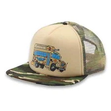 New Release SE BIKES Trucker Hat Tan Camo w the legendary SE Racing School Bus