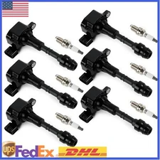 6pcs Ignition Coil&Iridium Spark Plug Kits For Nissan Pathfinder Frontier Maxima