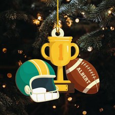 Customized Football Ornaments for Christmas Tree Personalized Christmas Ornament