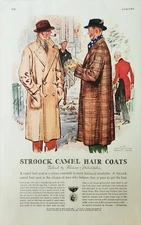 1937 Tailored by Freeman Philadelphia Vintage Ad stroock camel hair coats