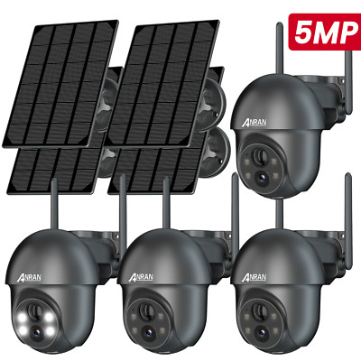 HD 5MP Solar/Akku Kabellose WLAN Überwachungskamera Aussen 360° PTZ Kamera Audio