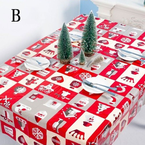 Christmas Tablecloth Waterproof Oilproof Disposable Table Cover Party Decor DIY - Picture 13 of 17