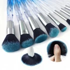 10pcs professional makeup brush with crystal handle foundation brush hot sale