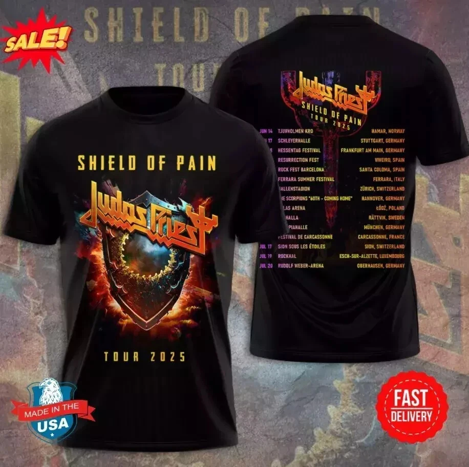 Judas Priest Tour 2025 3D Shirt