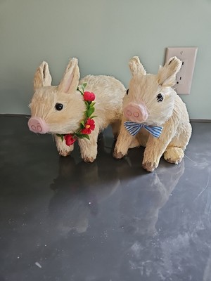 Lot of 2 Art Deco Piggy's Piglets Pair of Decorative Figures