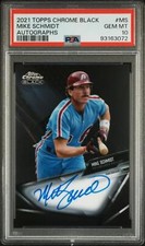 2021 Topps Chrome Black #CBA-MS Mike Schmidt PSA 10 GEM MINT Auto Phillies
