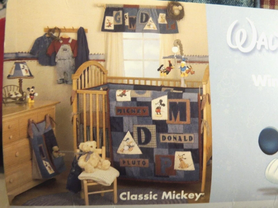 Clásico Mickey Valance Denim 2004 Disney Goofy Pluto Donald Nuevo Foto 4 de 4