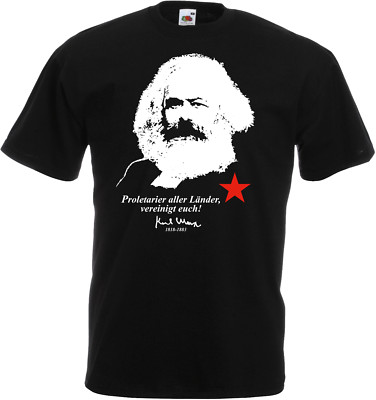 Karl Marx proletarians of all countries, unite! T-Shirt, Black
