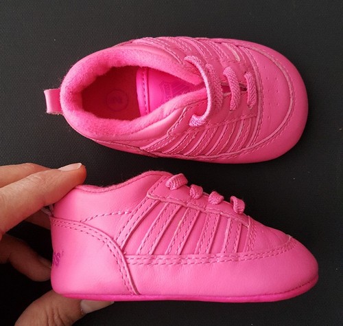 baby boy girl crib shoes sneakers size 2 infant hot pink slip on