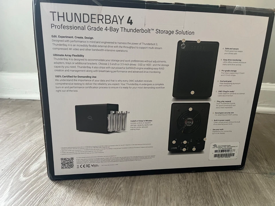 NEW OWC THUNDERBAY 4 Professional Grade 4-Bay Thunderbolt Storage Solution - Image 2 of 4