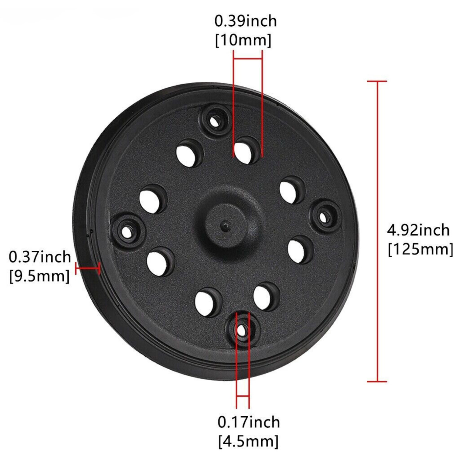 125mm 5"" Backing Pad For Bosch PEX 270 A, PEX 270 AE 8 Holes