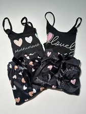 Heart Print Camisole and Shorts Set, set of 2 women s sleep wear, size S